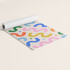 Fun colorful abstract organic shape art pattern Yoga Mat Gallery Image 2