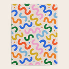 Fun colorful abstract organic shape art pattern Poster Gallery Image 4