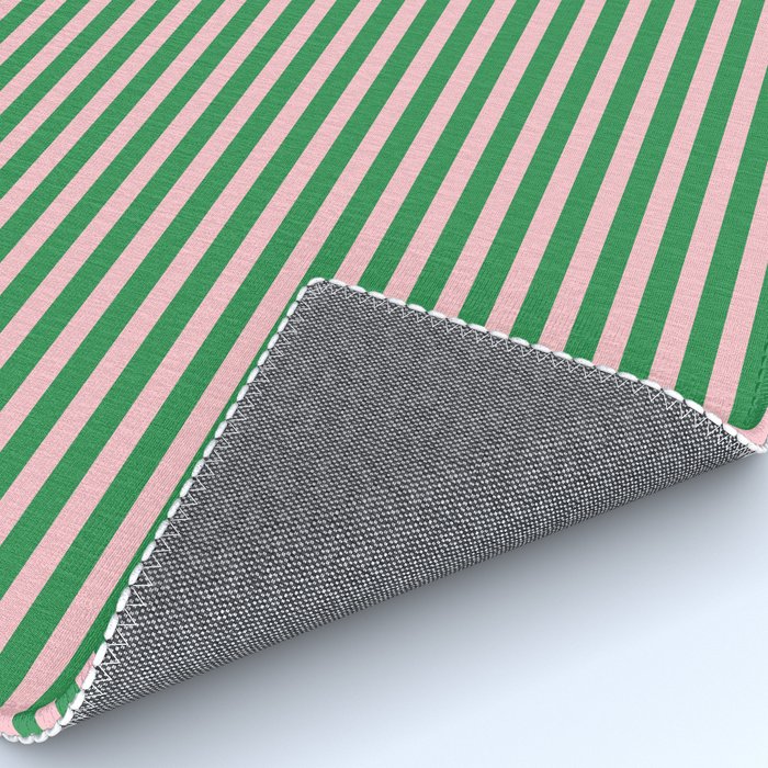 Narrow Stripes Green and Pink Vertical Pattern Rug Gallery Image 4