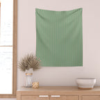 Narrow Stripes Green and Pink Vertical Pattern Wall Tapestry Gallery Image 2