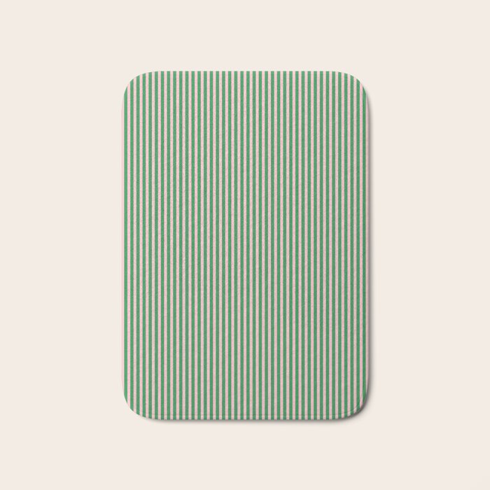 Narrow Stripes Green and Pink Vertical Pattern Bath Mat Gallery Image 1