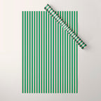 Narrow Stripes Green and Pink Vertical Pattern Wrapping Paper Gallery Image 1