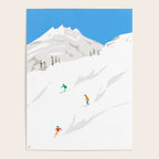 Snowy Mountain Skiers Poster Gallery Image 4