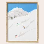 Snowy Mountain Skiers Serving Tray Gallery Image 1
