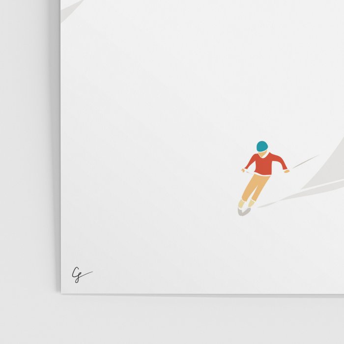Snowy Mountain Skiers Poster Gallery Image 3