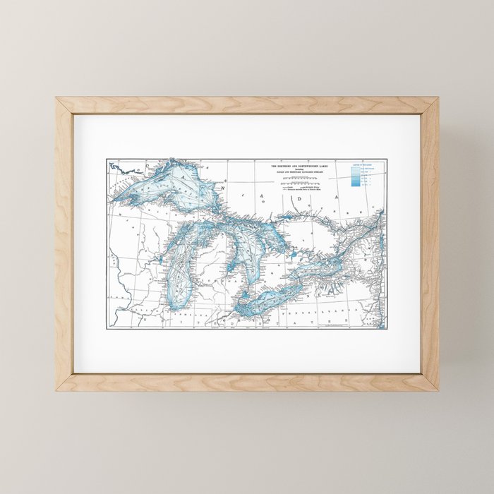 The Great Lakes Mini Art Print Gallery Image 1