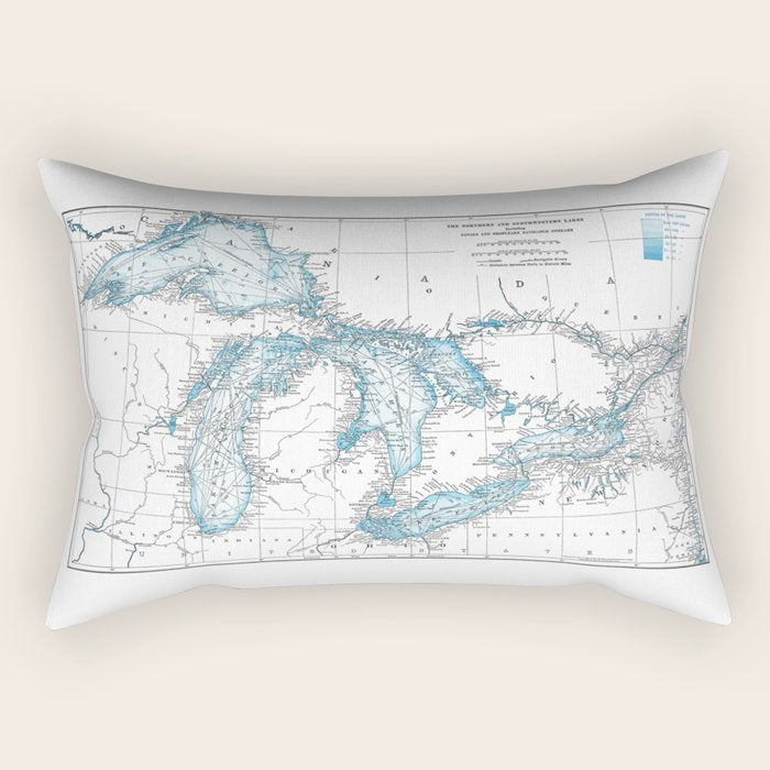 The Great Lakes Rectangular Pillow Gallery Image 2