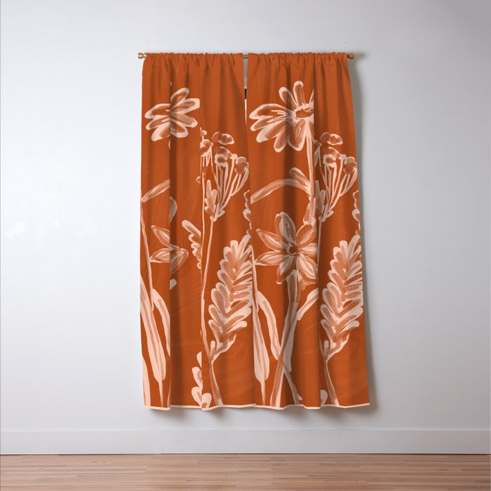 Minimalist wildflowers 2 Window Curtain Gallery Image 3