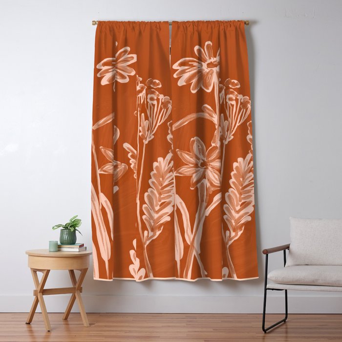 Minimalist wildflowers 2 Window Curtain Gallery Image 1