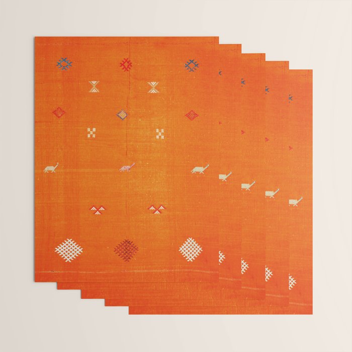 Boho Oriental Orange Traditional Desert Moroccan Style  Wrapping Paper Gallery Image 3