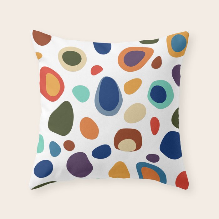Terrazzo Abstract Pattern Throw Pillow Gallery Image 1