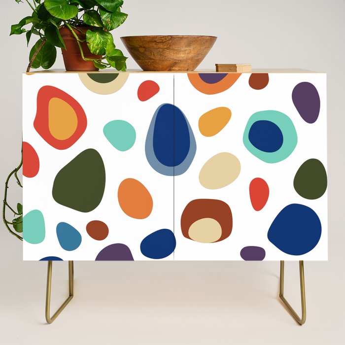 Terrazzo Abstract Pattern Credenza Gallery Image 1