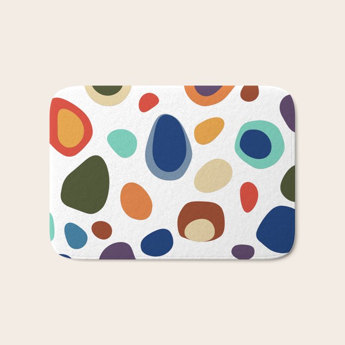 Terrazzo Abstract Pattern Bath Mat Gallery Image 1