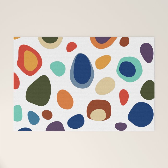 Terrazzo Abstract Pattern Welcome Mat Gallery Image 1