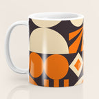 Bauhaus Mid Century Abstract Shapes black and orange  Coffee Mug Gallery Image 3