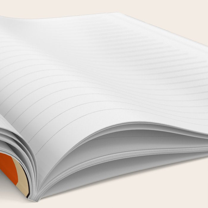 Bauhaus Mid Century Abstract Shapes black and orange  Notebook Gallery Image 2