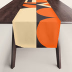 Bauhaus Mid Century Abstract Shapes black and orange  Table Runner Gallery Image 1