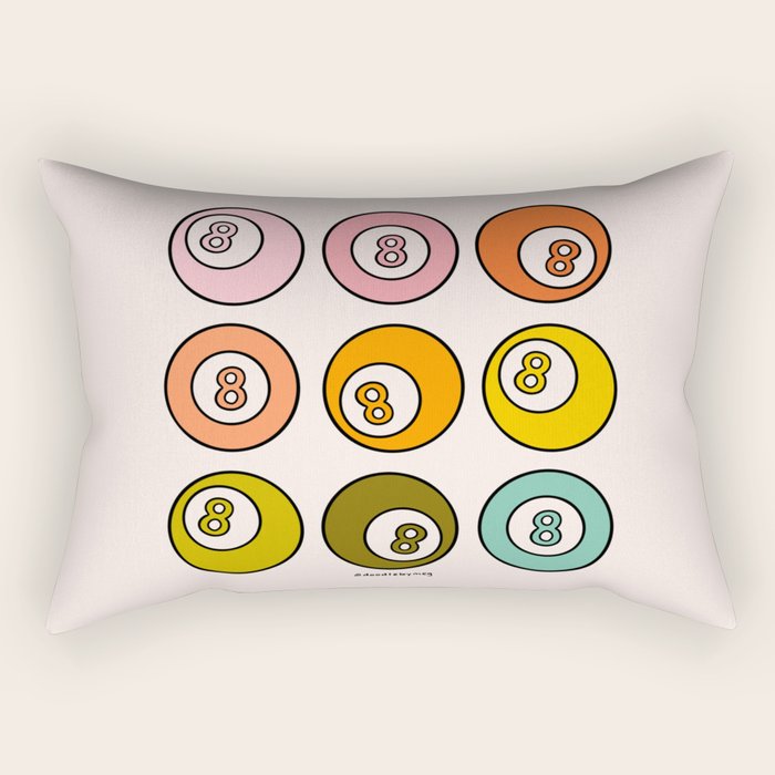 Rainbow Eight Ball Rectangular Pillow Gallery Image 1