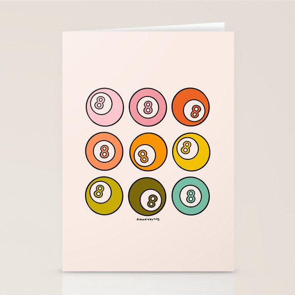 Rainbow Eight Ball Stationery Card Gallery Image 2