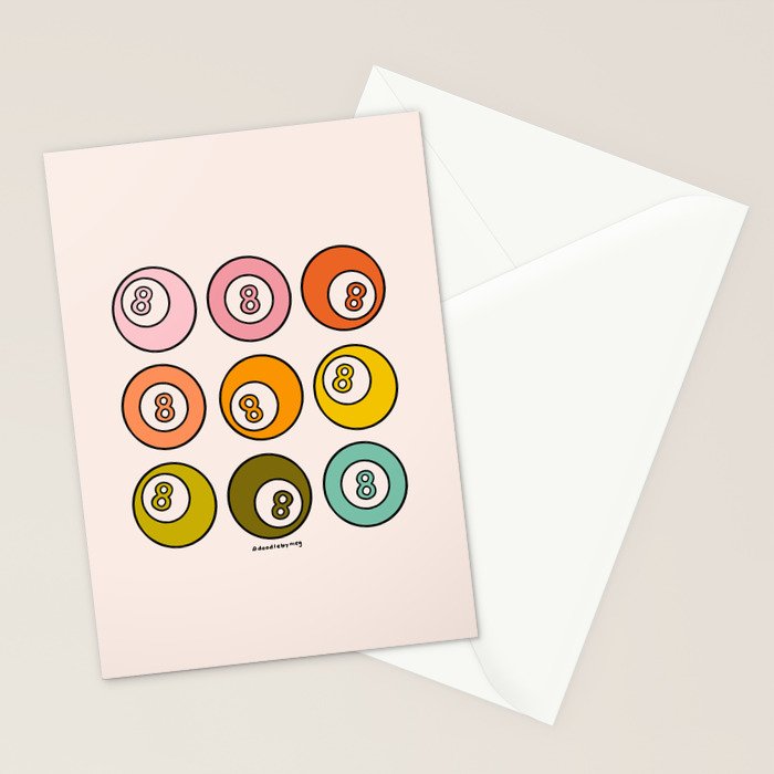 Rainbow Eight Ball Stationery Card Gallery Image 2