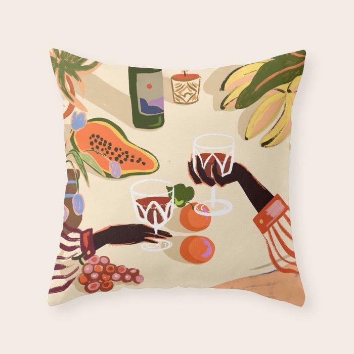 Cheers to You Throw Pillow Gallery Image 1
