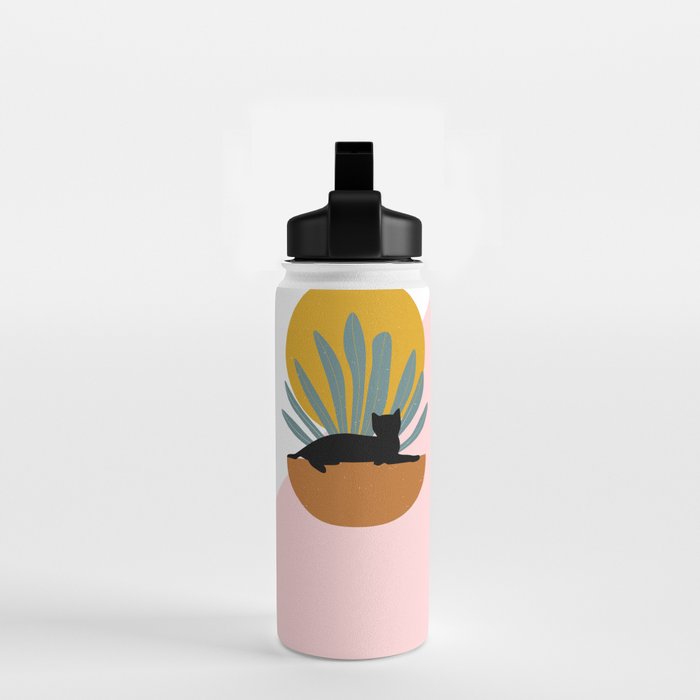 The Cat and The Sun III Water Bottle Gallery Image 2
