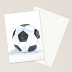 Soccer Ball Watercolor Stationery Card Gallery Image 2