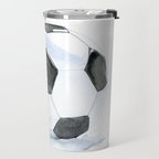 Soccer Ball Watercolor Travel Mug Gallery Image 2