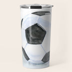 Soccer Ball Watercolor Travel Mug Gallery Image 1