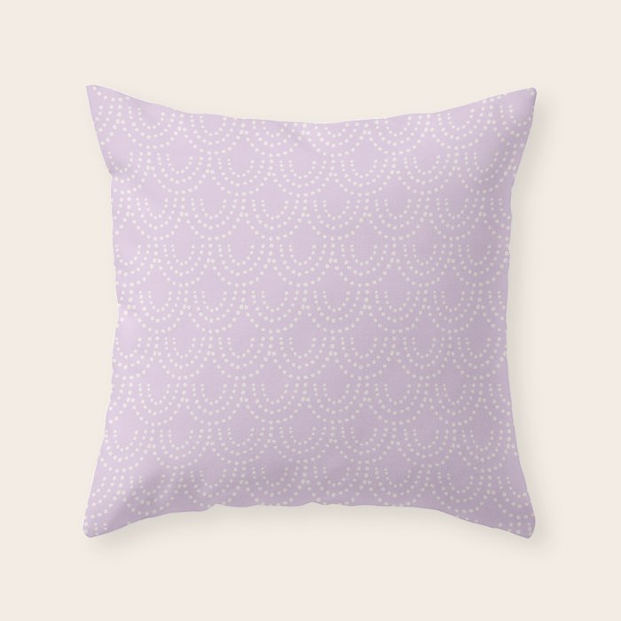 Dotted Scallop - Wisteria Throw Pillow Gallery Image 6