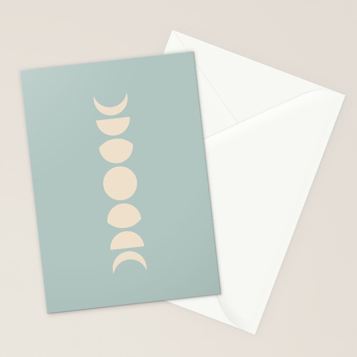 Minimal Moon Phases IX Stationery Card Gallery Image 2
