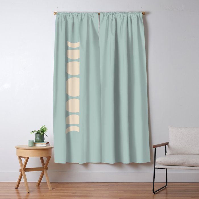Minimal Moon Phases IX Window Curtain Gallery Image 1