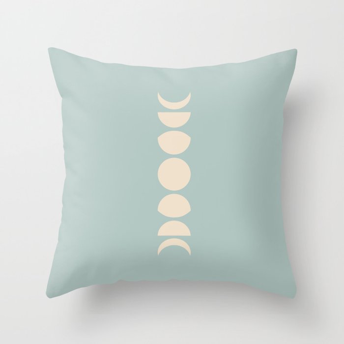 Minimal Moon Phases IX Throw Pillow Gallery Image 6