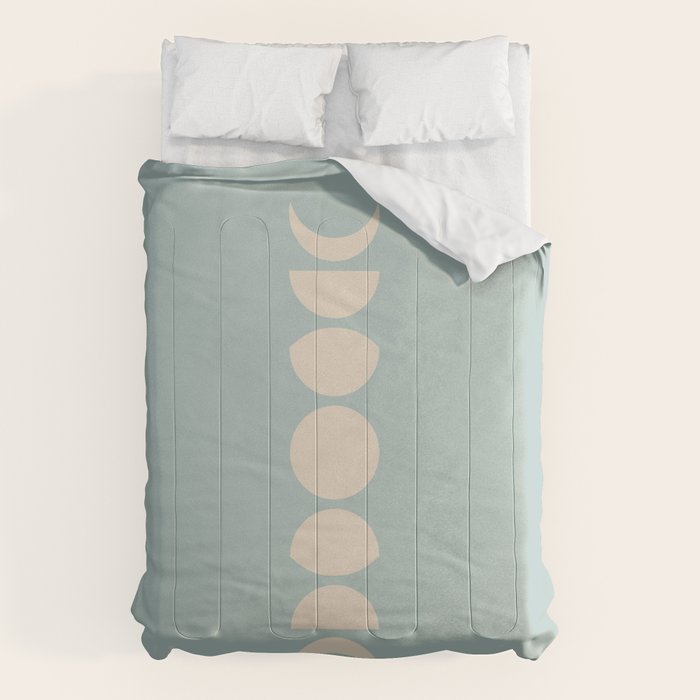 Minimal Moon Phases IX Comforter Gallery Image 1