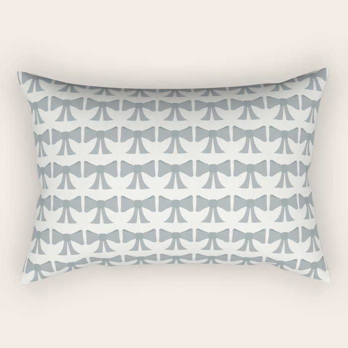 Vintage Bows XII Blue Sage Rectangular Pillow Gallery Image 2