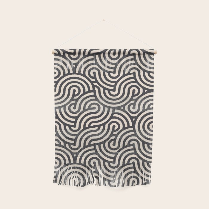 SWIRL Coal and Cream Wall Hanging Gallery Image 1