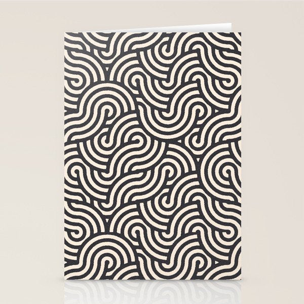 SWIRL Coal and Cream Stationery Card Gallery Image 2