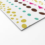 Modern colorful pink orange polka dots stripes patterns Welcome Mat Gallery Image 2