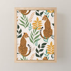 Spring Cheetah Pattern I - Green and Yellow Mini Art Print Gallery Image 1