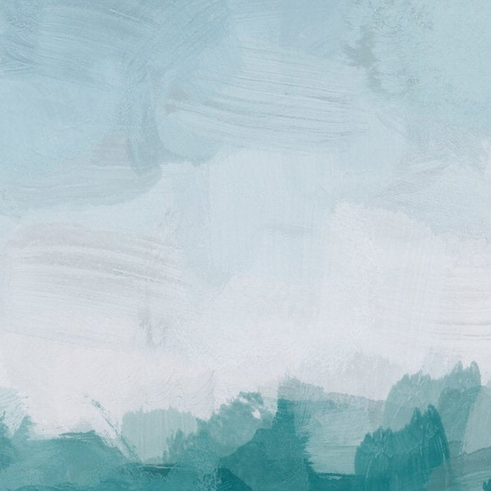 Immersed in a Wave - Aqua Teal Turquoise Denim Blue Surfer Abstract Nature Ocean Painting Art Print Coffee Mug Gallery Image 2