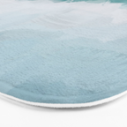 Immersed in a Wave - Aqua Teal Turquoise Denim Blue Surfer Abstract Nature Ocean Painting Art Print Bath Mat Gallery Image 3
