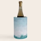 Immersed in a Wave - Aqua Teal Turquoise Denim Blue Surfer Abstract Nature Ocean Painting Art Print Wine Chiller Gallery Image 2