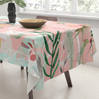Abstract painting of flowers and plants Tablecloth Gallery Image 3