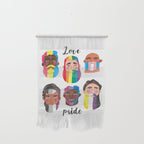 Gay pride rainbow gender flags beard men Wall Hanging Gallery Image 1