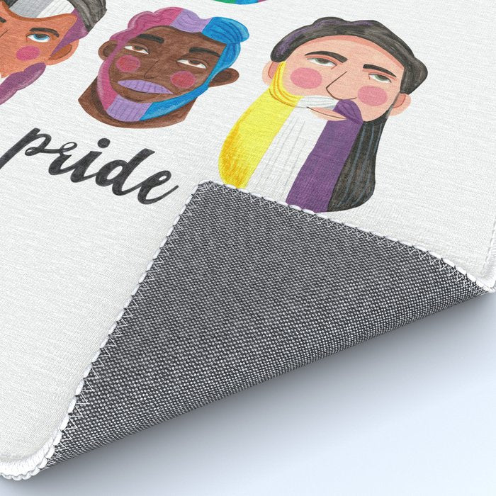 Gay pride rainbow gender flags beard men Rug Gallery Image 4
