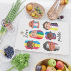 Gay pride rainbow gender flags beard men Cutting Board Gallery Image 2