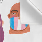 Gay pride rainbow gender flags beard men Wall Tapestry Gallery Image 3