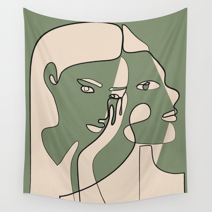 Abstract Faces 8 Wall Tapestry Gallery Image 1