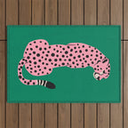 The Stare: Pink Cheetah Edition Outdoor Rug Gallery Image 1
