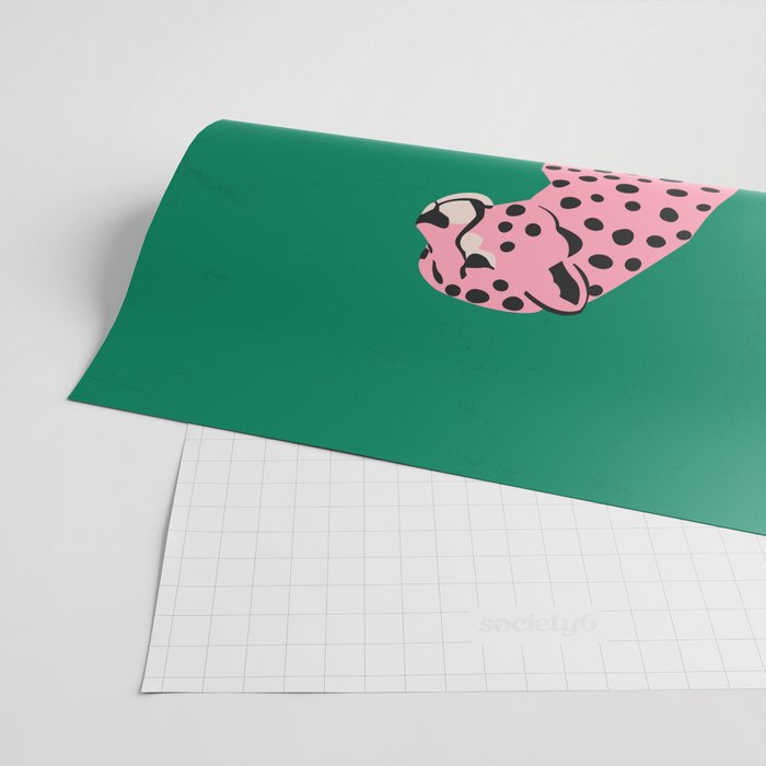 The Stare: Pink Cheetah Edition Wrapping Paper Gallery Image 2